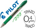 [NG2V] BOLIGRAFO PILOT G-2 VERDE TINTA GEL -RETRACTIL -SUJECION DE CAUCHO