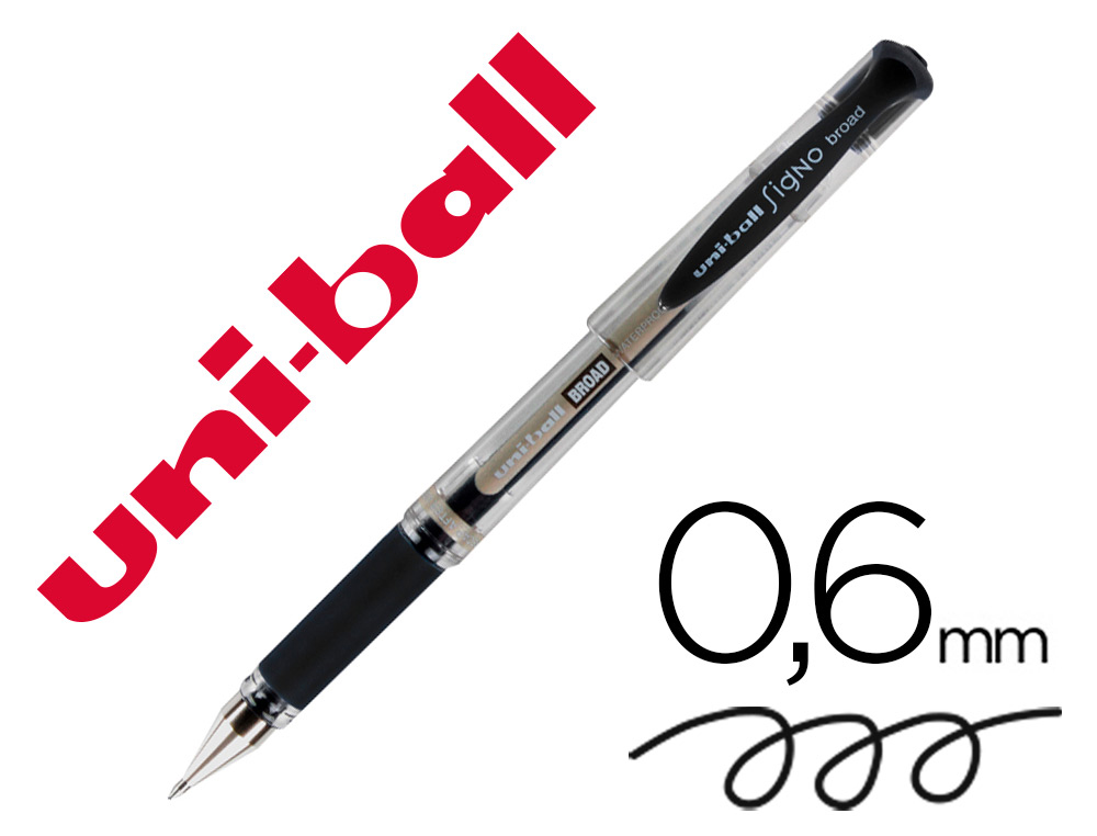 BOLIGRAFO UNI-BALL UM-153 SIGNO BROAD NEGRO 1 MM TINTA GEL