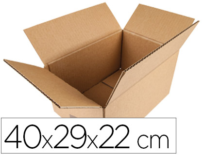 CAJA PARA EMBALAR Q-CONNECT AMERICANA MEDIDAS 400X290X220 MM ESPESOR CARTON 5 MM