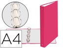 [51365E] CARPETA DE 4 ANILLAS 30MM REDONDAS EXACOMPTA A4 CARTON FORRADO ROSA