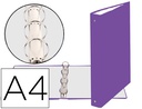 [51376E] CARPETA DE 4 ANILLAS 30MM REDONDAS EXACOMPTA DIN A4 CARTON FORRADO MORADO