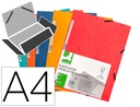 [KF02174] CARPETA Q-CONNECT GOMAS KF02174 CARTON SIMIL-PRESPAN SOLAPAS 320X243 MM SURTIDAS ROJA-AMARILLA-AZUL-VERDE-NARAN