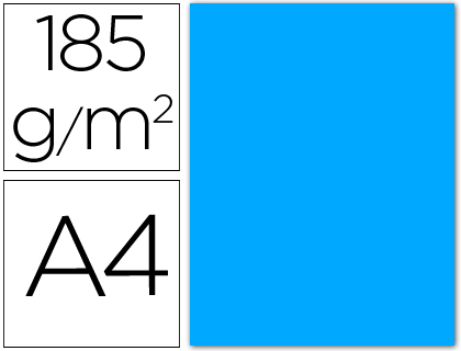 CARTULINA CANSON DIN A4 21 AZUL MALDIVAS 185 GR -UNIDAD-