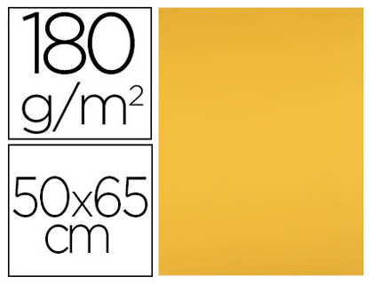 CARTULINA LIDERPAPEL 50X65 180 GR ORO VIEJO PAQUETE DE 25