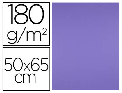 CARTULINA LIDERPAPEL 50X65 180 GR PURPURA PAQUETE DE 25