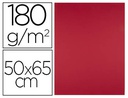 [CX68] CARTULINA LIDERPAPEL 50X65 CM 180G/M2 ROJO NAVIDAD PAQUETE DE 25