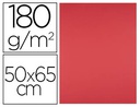 [CX67] CARTULINA LIDERPAPEL 50X65 CM 180G/M2 ROJO PAQUETE DE 25