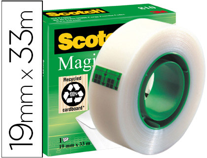 CINTA ADHESIVA SCOTCH-MAGIC 33 MT X 19 MM