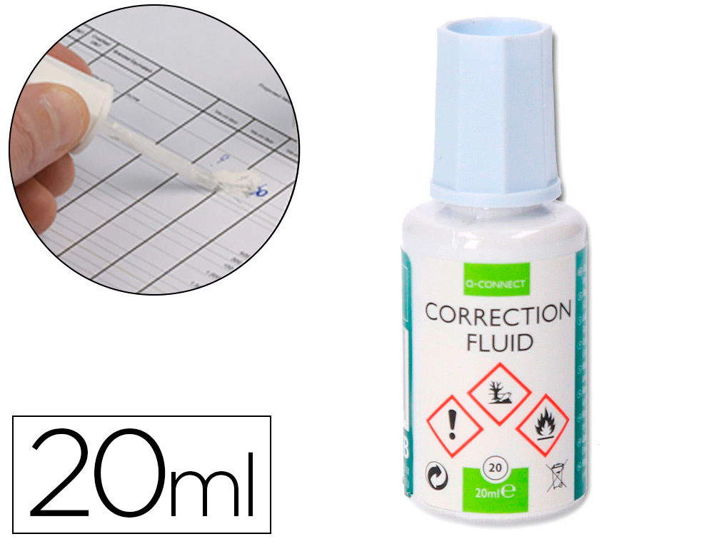 CORRECTOR Q-CONNECT FRASCO 20ML APLICADOR PINCEL