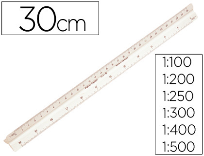 ESCALA FABER PLASTICO 153-B -1:100-200-250-300-400-500