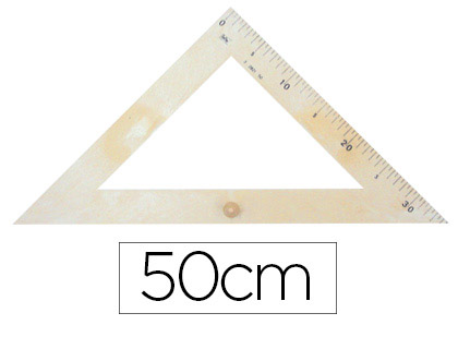 ESCUADRA PARA ENCERADO FAIBO PLASTICO IMITACION MADERA 50 CM