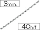 [KF04428] ESPIRAL METALICO Q-CONNECT 64 5:1 8MM 1MM CAJA DE 200 UNIDADES