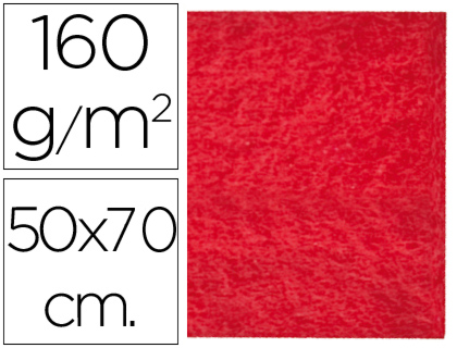 FIELTRO LIDERPAPEL 50X70CM ROJO 160G/M2