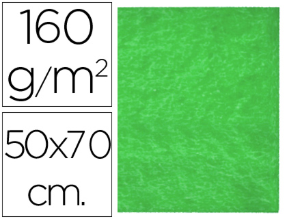 FIELTRO LIDERPAPEL 50X70CM VERDE 160G/M2