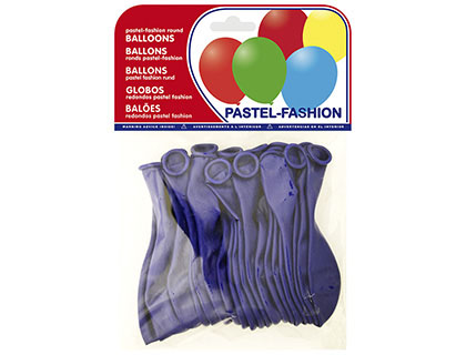 GLOBOS PASTEL AZUL MARINO BOLSA DE 20 UNIDADES