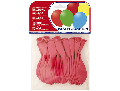 GLOBOS PASTEL FUCSIA BOLSA DE 20 UNIDADES