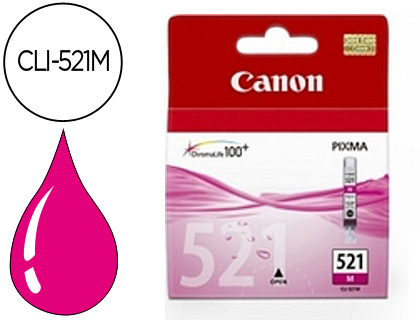 INK-JET CANON CLI-521M MAGENTA PIXMA MP620/630/980 IP3600/4600