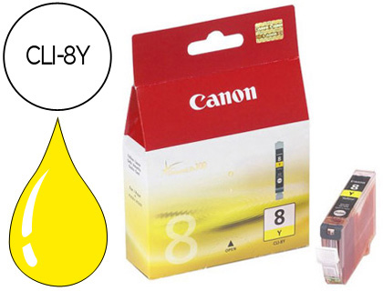 INK-JET CANON IP3300 4200 4300 5200 5200R 5300 6600D 6700D MP500 530 600 800 810 IX4000 IX5000 PRO9000-AMARILLO CLI-8