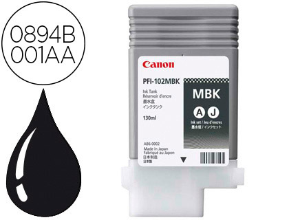 INK-JET CANON PFI-102MBK INK TANK NEGRO MATE