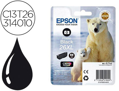 INK-JET EPSON 26XL XP-600 / 605 / 700 / 800 NEGRO 700 PAG