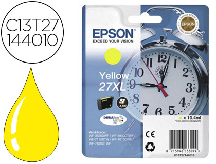 INK-JET EPSON 27XL WF 3620 / 7110 / 7610 / 7620 AMARILLO 1.100 PAG