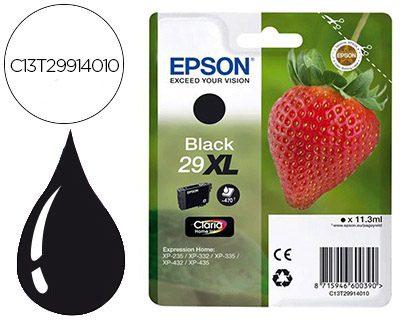 INK-JET EPSON HOME 29XL T2991 XP435/330/335/332/430/235/432 NEGRO 450 PAG