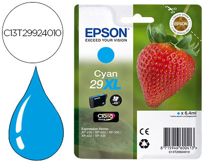 INK-JET EPSON HOME 29XL T2992 XP435/330/335/332/430/235/432 CIAN 450 PAG