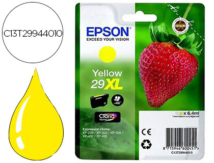 INK-JET EPSON HOME 29XL T2994 XP435/330/335/332/430/235/432 AMARILLO 450 PAG