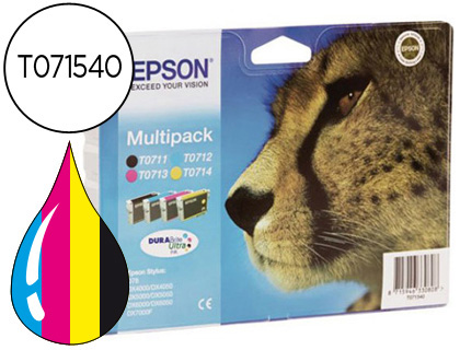 INK-JET EPSON STYLUS D78 D92 D120 DX4000 4050 4400 4450 5000 5050 600 6050 7000F 8400 MULTIPACK-T071140+240+340+440-