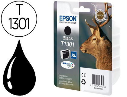 INK-JET EPSON STYLUS SX525WD/620FW OFFICE B42WD/BX320FW/525WD T1301 NEGRO