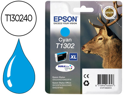 INK-JET EPSON STYLUS T1302 CIAN OFFICE BX320F - EXTRA ALTA CAPACIDAD -