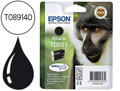 INK-JET EPSON T0891 NEGRO STYLUS S20 / SX-100 / SX-110