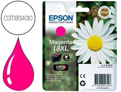 INK-JET EPSON T18XL MAGENTA EXPRESSION HOME XP-102 XP-205 XP-305 XP-405 CAPACIDAD 470 PAG