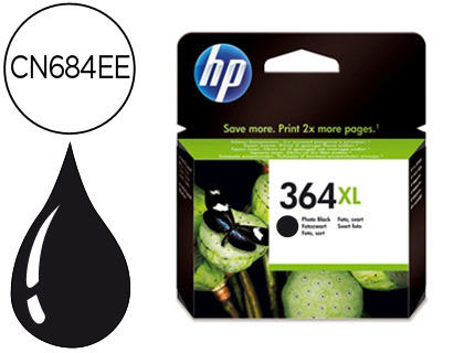 INK-JET HP 364XL NEGRO PHOTOSMART PREMIUM - C309A / SERIES C5300 / C6300 / B8500 / D5400 550 PAG