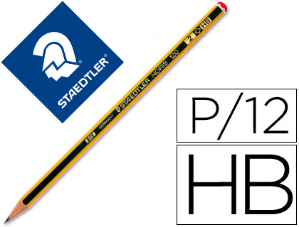 LAPICES DE GRAFITO STAEDTLER NORIS N.2 HB UNIDAD