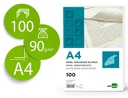 [VJ02] PAPEL VERJURADO LIDERPAPEL A4 120G/M2 BLANCO PAQUETE DE 100