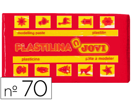 PLASTILINA JOVI 70 ROJO -UNIDAD -TAMAÑO PEQUEÑO