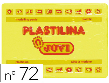 PLASTILINA JOVI 72 AMARILLO CLARO -UNIDAD -TAMAÑO GRANDE