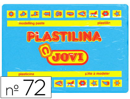 PLASTILINA JOVI 72 AZUL CLARO -UNIDAD -TAMAÑO GRANDE