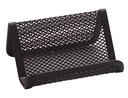 [KF04728] PORTATARJETA Q-CONNECT METALICO NEGRO 11X7,5X5 CM