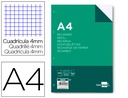 [RA05] RECAMBIO LIDERPAPEL A4 100 HOJAS 100G/M2 CUADRO 4MM CON MARGEN 4 TALADROS