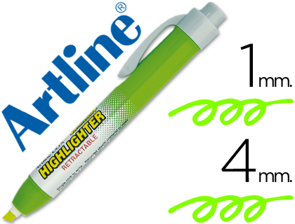 ROTULADOR ARTLINE CLIX FLUORESCENTE EK-63 VERDE PUNTA BISELADA 4.00 MM