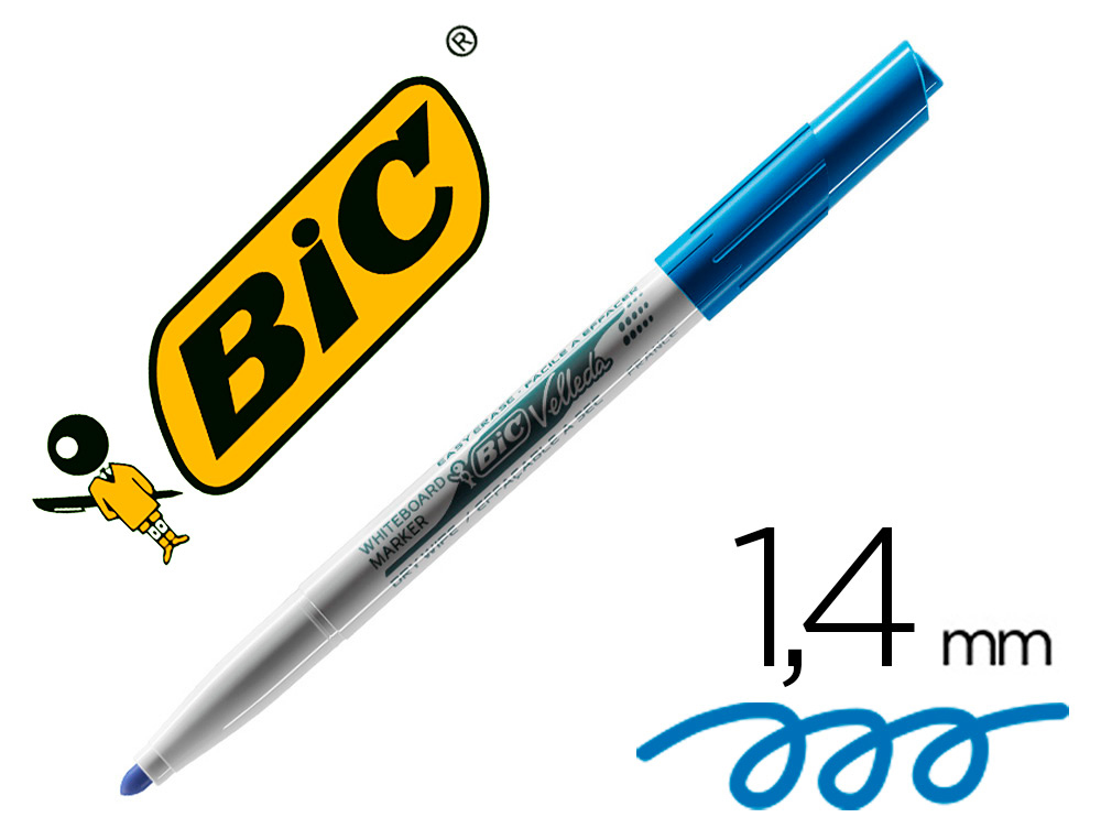 ROTULADOR BIC VELLEDA PARA PIZARRA AZUL -PUNTA REDONDA 2 MM