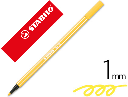 ROTULADOR STABILO PEN 68 AMARILLO 1 MM