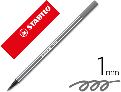 ROTULADOR STABILO PEN 68 GRIS AZULADO MEDIO 1 MM