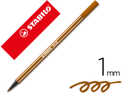 ROTULADOR STABILO PEN 68 MARRON 1 MM