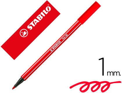 ROTULADOR STABILO PEN 68 ROJO CARMIN 1 MM