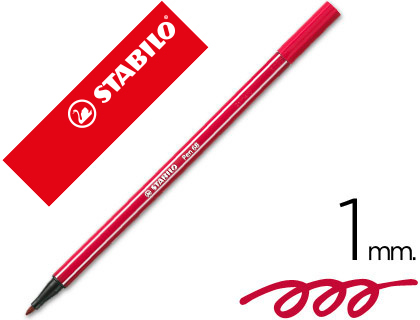 ROTULADOR STABILO PEN 68 ROJO OSCURO 1 MM