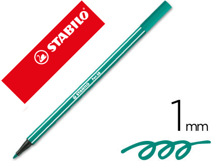 ROTULADOR STABILO PEN 68 VERDE ESMERALDA 1 MM