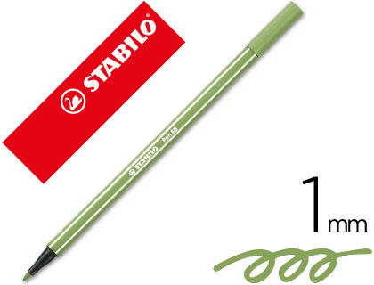 ROTULADOR STABILO PEN 68 VERDE HOJA 1 MM